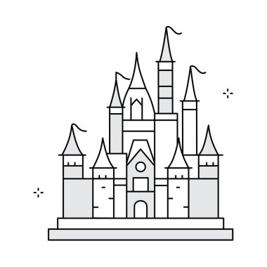 Tema Park Şato Vektör Tasarımı