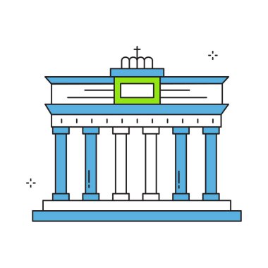 Brandenburg Kapısı Avrupa Tarihi Simge Tasarımı