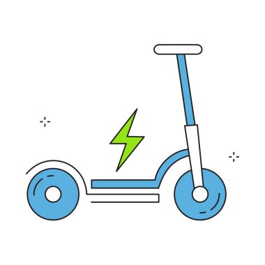 Eko Seyahat Hafif Scooter Vektör Simgesi Tasarımı