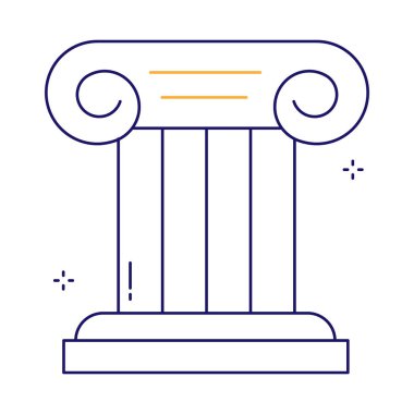 Tarihsel Seyahat Hedef Vektör Simgesi Tasarımı