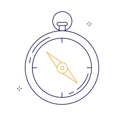 Yönlendirme Vektörü Simgesi Tasarımı için Yol Bulma Pusulası