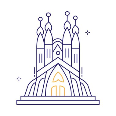 Sanatsal La Sagrada Aile Simgesi Vektör Tasarımı