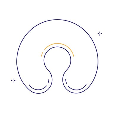 Seyahat Konforu Seyahat Yastık Vektörü Simgesi Tasarımı