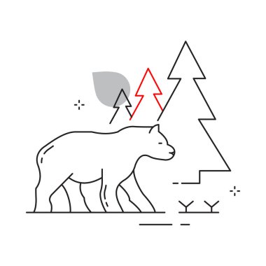 Polar Bear in Arctic Environment Vector Icon Design clipart