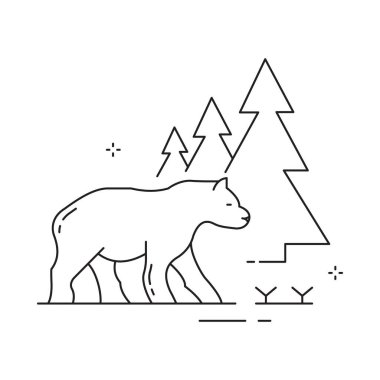 Polar and Forest Bear Vector Icon Design clipart