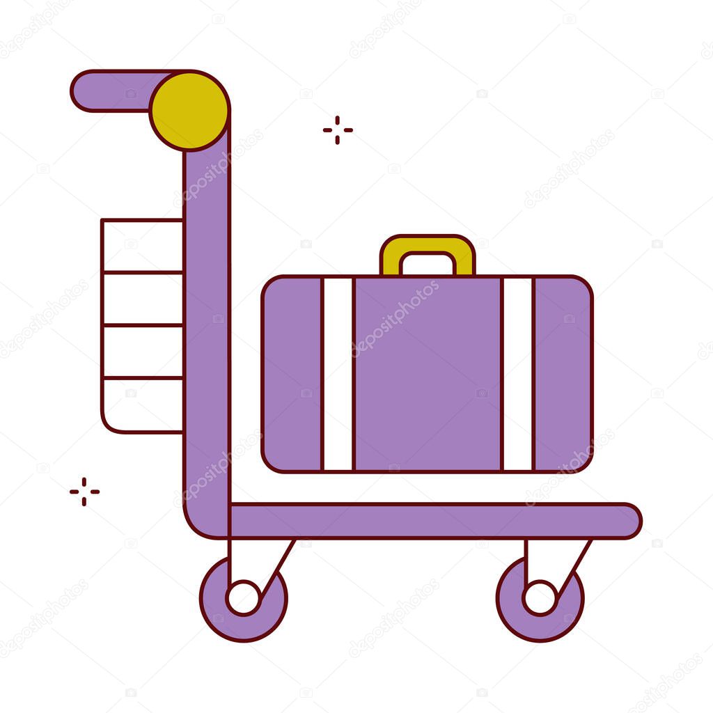 Airplane Catering Trolley Icon Design