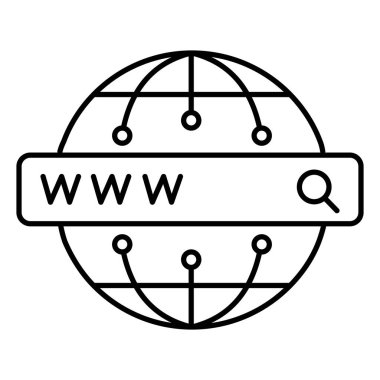 Düzenlenebilir Vuruşlu Web Görünürlüğü ve Çevrimiçi Varlık Ai Vektör Simgesi Tasarımı
