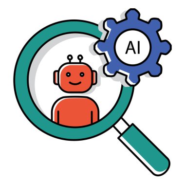 Al Chatbot Arkaplan Denetimi Vektör Simgesi Tasarımı