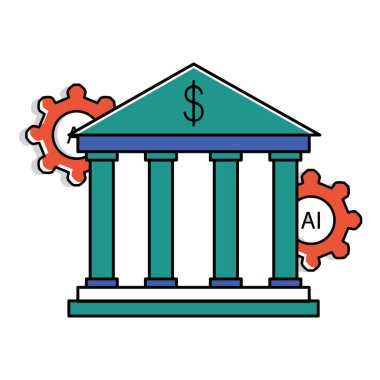 Ai Finans Bankası Mevduat Vektörü Simgesi Tasarımı