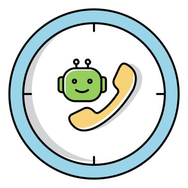 AI Yardım Masa Yardımı Vektör Simgesi Tasarımı