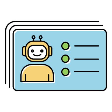 Kişi Yardımı Vektör Simgesi Tasarımı için Al-Güçlü Chatbot