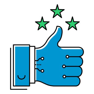 Minnettarlık Sembolü Ai Pozitif Duygular Vektörü Simgesi Tasarımı