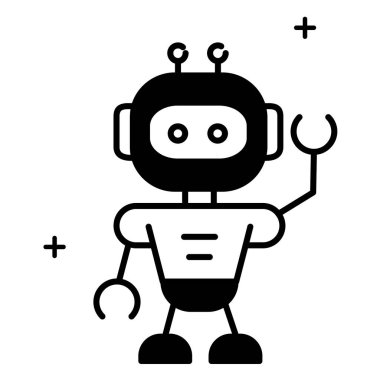 Gelişmiş Robot Teknolojisi Yapay Zeka Vektörü Simgesi Tasarımı