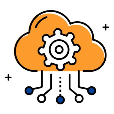 Yazılım Entegrasyonu ve API Teknoloji Vektör Simgesi Tasarımı