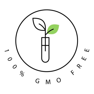 GMO Ücretsiz Organik Sağlıklı Gıda Vektörü Simgesi Tasarımı
