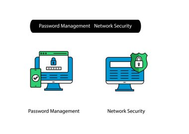 Güvenli Parola Depolama ve Ağ Koruma Sistemleri için Siber Güvenlik Simgeleri