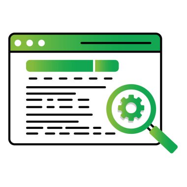 SEO Stratejileri, Web Sıralaması ve Dijital Büyüme Geliştirmesini Temsil Eden Optimizasyon Vektörü Simgesini Ara
