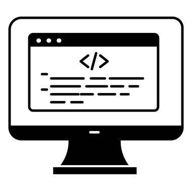 Özel Kodlama Vektörü Simgesi Programlama Dilleri ve Kuyruklu Yazılım Geliştirme Çözümleri