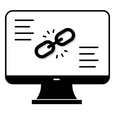 SEO, Backlinks, Web sitesi optimizasyonu ve İçerik Stratejisi için Bağlantı Oluşturma Vektörü Simgesi