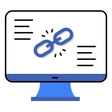 SEO Arka Bağlantılar, Dijital Pazarlama ve Web Sitesi Otoritesini Gösteren Bağlantı Oluşturma Simgesi