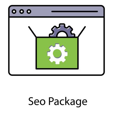 SEO Paket Vektör Simgesi Arama Motoru Sıralama Çözümleri ve Dijital Görünürlük Geliştirme Hizmetleri