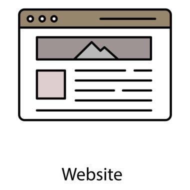 Web Sitesi Vektör Simgesi İnternet Tarayıcısı, Küresel Bağlantı ve Web İletişim