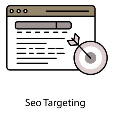 SEO Hedef Vektör Simgesi Resmediyor Dijital Hedef Pazarlama, Çevrimiçi Büyüme Stratejileri ve SEO Geliştirmeleri