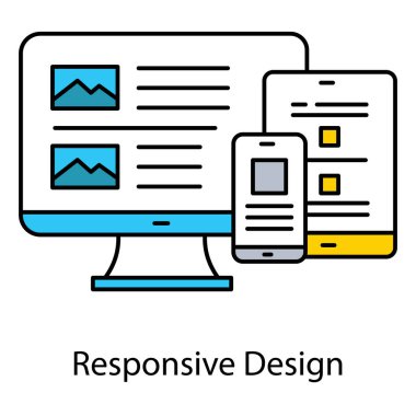 Karşılık Tasarım Vektörü Simgesi Çapraz Platform Web Tasarımı ve Mobil Kullanıcı Deneyimi