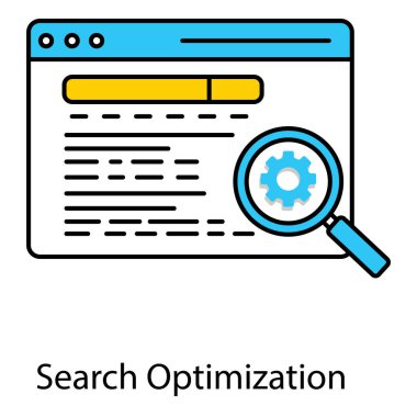 Dijital Arama Stratejileri, Web Sitesi Trafik Büyümesi ve SEO Sıralama Teknikleri için Optimizasyon Vektörü Simgesini Ara