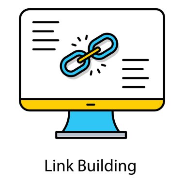 Bağlantı Oluşturma Vektörü Resmetme Arka Bağlantılar, Web Sitesi SEO ve İçerik Pazarlama Stratejisi