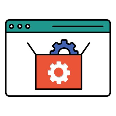 SEO Paket Vektörü Simgesi İllüstrasyon Web Sitesi SEO Stratejisi, Dijital Pazarlama Çözümleri ve Performans İzleme