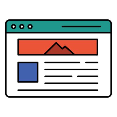 Web Sitesi Vektör Simgesi Tarayıcı Gezintisi, Küresel İnternet Erişimi ve Ana Sayfa Görünümü