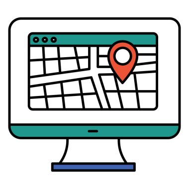 Yerel SEO Vektör Simgesi İş Konumunu İyimserleştirmek için Arama Motoru Pazarlaması