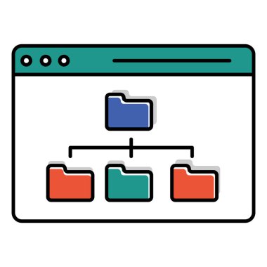 Sitmap Optimizasyon Vektörü Simgesi Temsilcisi Web Sitesi Yapısı, SEO Sıralaması ve Dijital Pazarlama Stratejisi