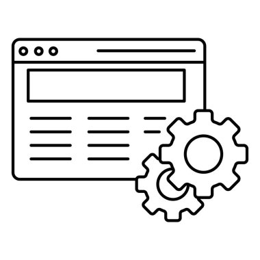 SEO Sıralama ve Web Performansını Artırmak için Sayısal Pazarlama Çözümlerini Gösteren Web Sitesi İyimseme Vektörü Simgesi