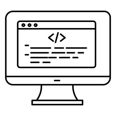 Web Geliştirme, Kod Özelleştirme ve Yazılım Çözümleri için Özel Kod Vektörü Simgesi