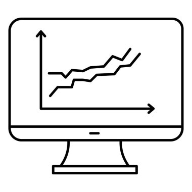 SEO İzleme Vektörü Simgesi Arama Ölçüleri, Performans İzleme ve Web Sitesi Analizi