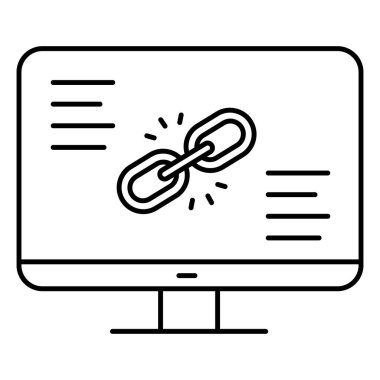 Bağlantı Oluşturma Vektörü Simgesi Temsili Arka Bağlantı, SEO Sıralaması ve Web Sitesi İyimserleştirmesi