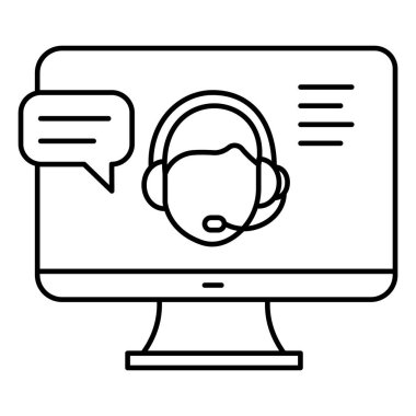 Dijital bilişim hizmetlerini gösteren Teknik Destek Vektörü Simgesi, Uzaktan Yardım Masası ve İstemci Sorunlu Atış Desteği