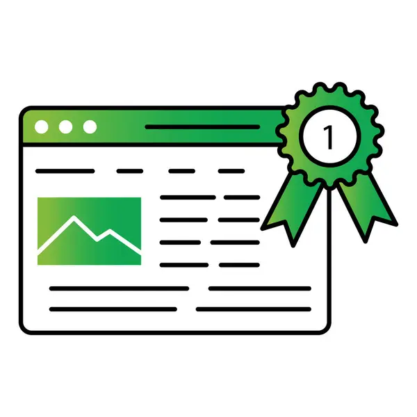 Web sitesi Sıralama Vektörü Simgesi SEO Performansını, Trafik Büyümesini ve Arama Sonuçlarını Gösteriyor