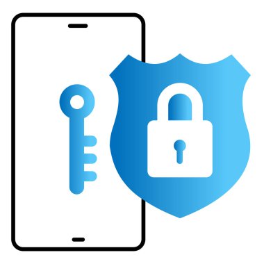 Cep Telefonu ve Güvenlik Kodlu İki Faktörlü Kimlik Doğrulama Simgesi