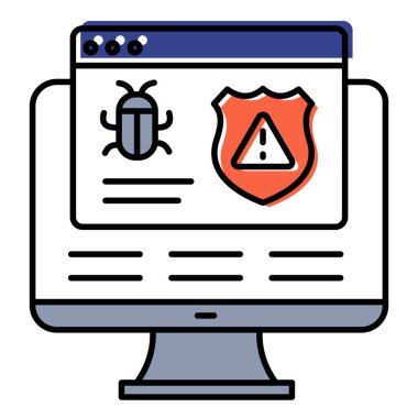 Siber Saldırı Vektörü Simgesi Resmediyor Dijital Girdi ve Ağ Sistemi Uzlaşması