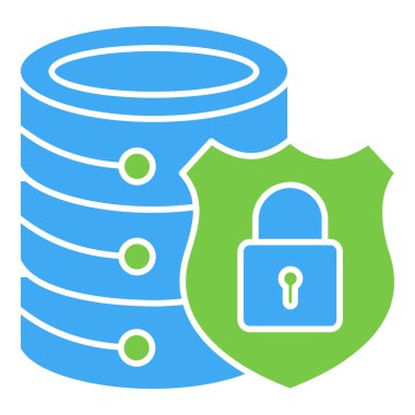 Veri Koruma Vektörü Simgesi Gizli Bilgi ve Dijital Güvenlik için Kalkan Gösteriyor