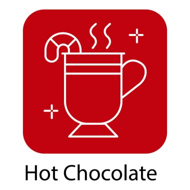 Sıcak Kakao Vektör Simgesi Kış İçeceği Çizimi Tasarımı