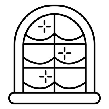 Parlak Şeffaf Parlak Pencere Vektörü İllüstrasyon Ev Hijyeni Simgesi