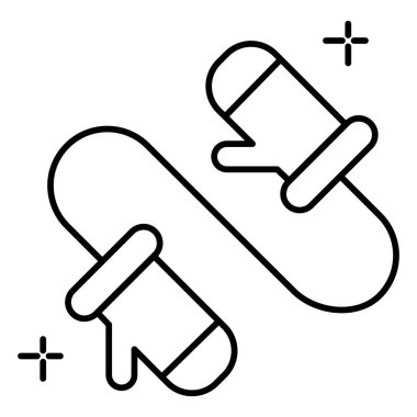 Ilık Kış Giysileri İçin Dizgi Vektörü İllüstrasyonlu Çocuk Eldivenleri