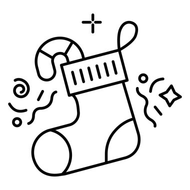 Geleneksel Noel Displası için Konforlu Şömine Stoklama Vektör Simgesi