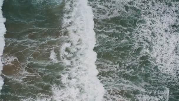 Fale Awaryjne Plaży Widok Góry Fale Lotu Ptaka Morze Niesamowity — Wideo stockowe