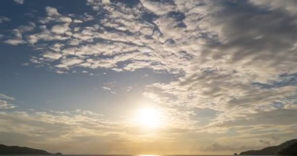 Čas Lapse Příroda Krásné Světlo Západ Slunce Obloha Barevné Mraky — Stock video