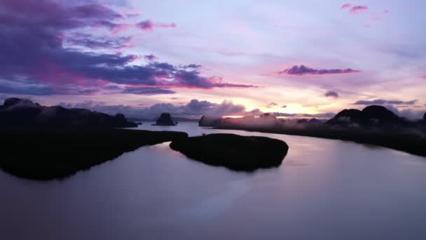 Amazing Hyperlapse Sunrise Sky Timelapse Aerial View Sunset Sunrise Sea — Stockvideo